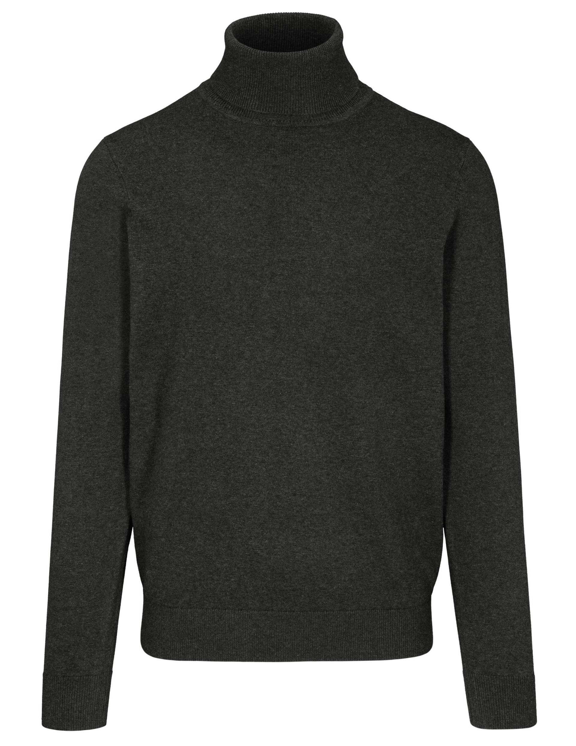 COMMANDER Finest Clothing - Rollkragen Pullover, 1/1 Arm anthrazit mel. - Gr. - M von COMMANDER Finest Clothing