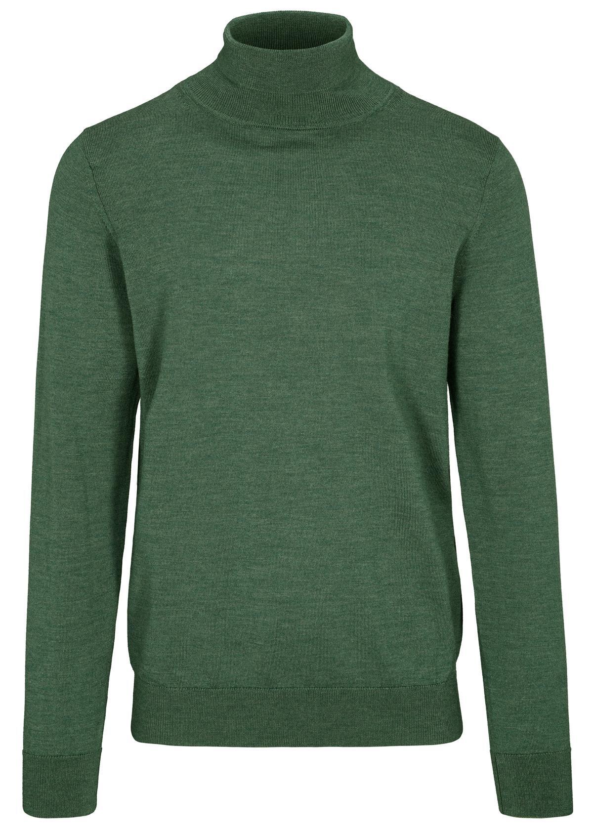 COMMANDER Finest Clothing - Rollkragen Pullover, uni dark khaki mel. - Gr. - XXL von COMMANDER Finest Clothing