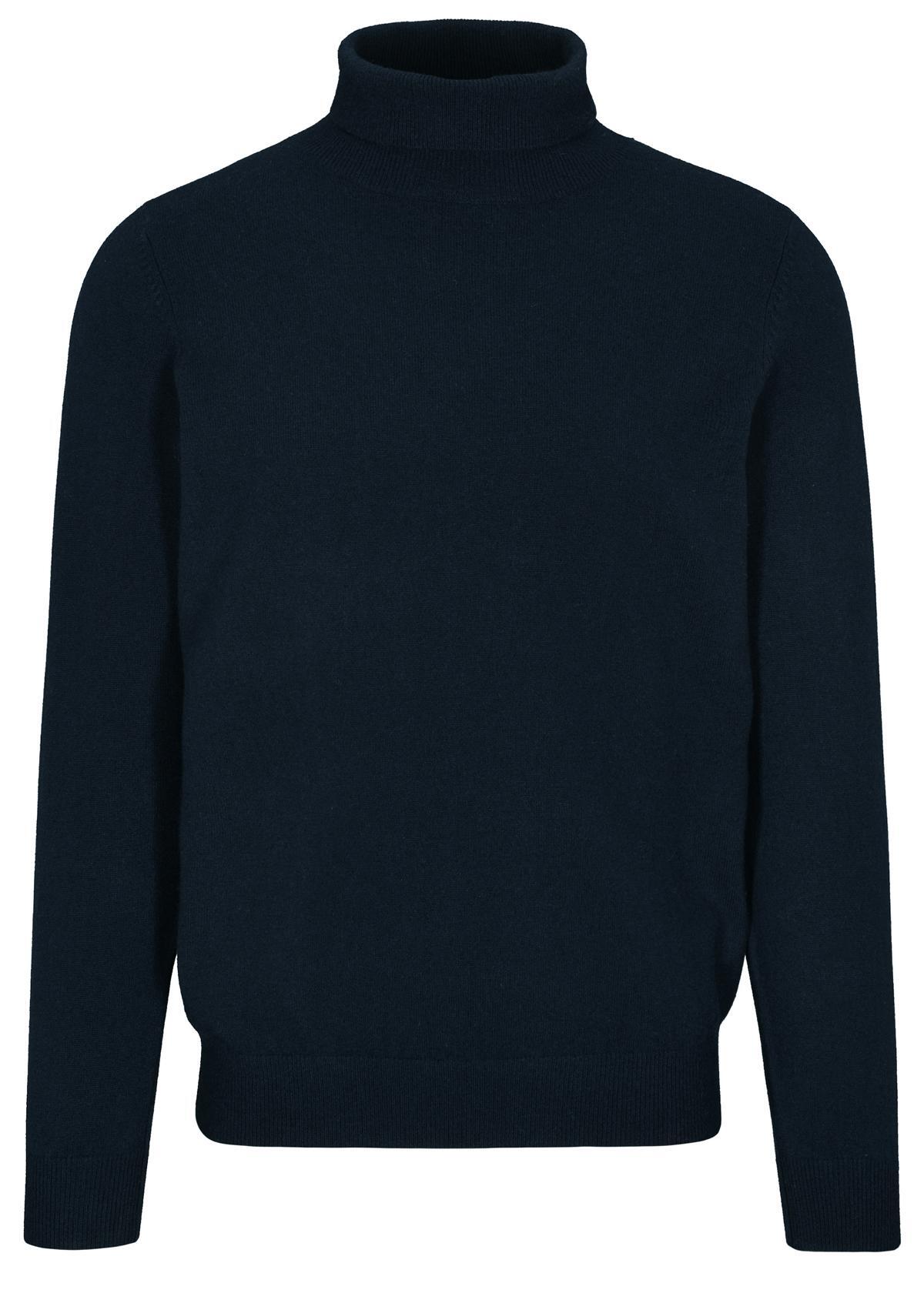 COMMANDER Finest Clothing - Rollkragen Pullover, uni dark navy - Gr. - L von COMMANDER Finest Clothing