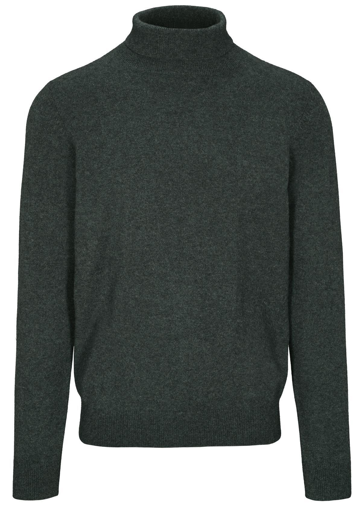 COMMANDER Finest Clothing - Rollkragen Pullover Basic,uni dark khaki mel. - Gr. - M von COMMANDER Finest Clothing