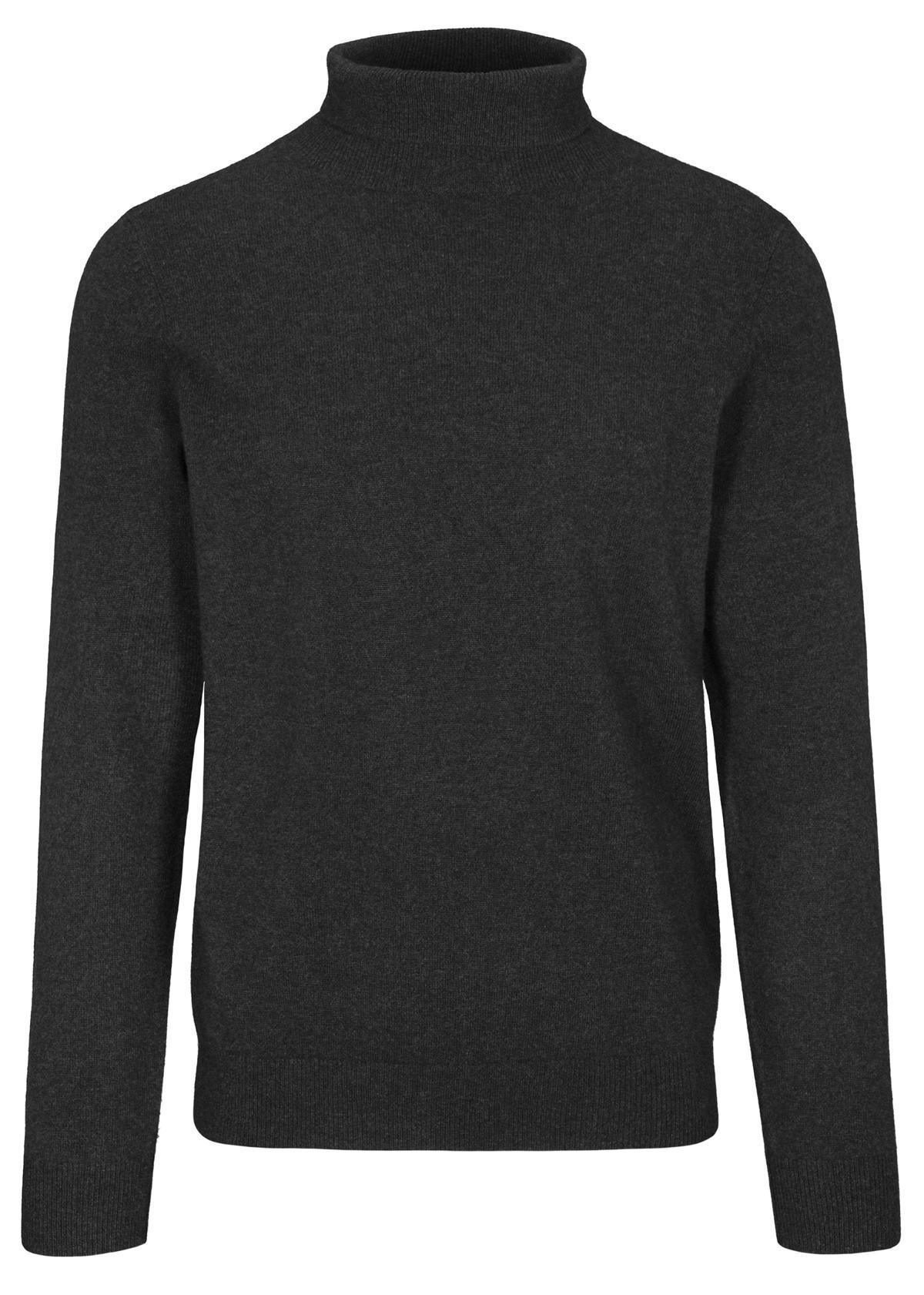 COMMANDER Finest Clothing - Rollkragen Pullover Basic,uni winter grey mel. - Gr. - S von COMMANDER Finest Clothing