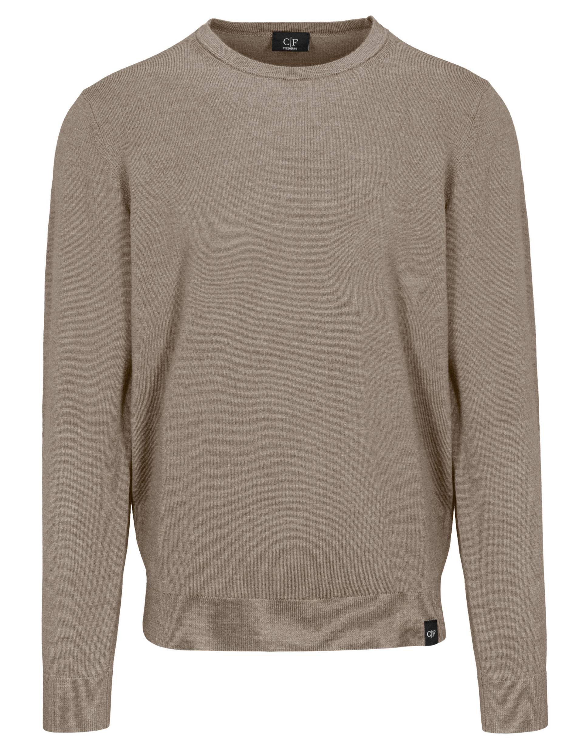 COMMANDER Finest Clothing - Roundneck Pullover, uni taupe - Gr. - XXL von COMMANDER Finest Clothing
