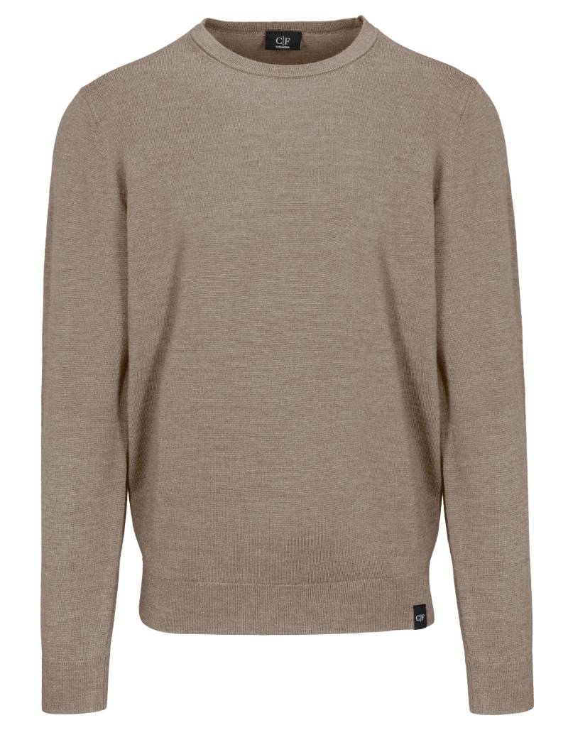 COMMANDER Finest Clothing - Roundneck Pullover, uni taupe - Gr. - XXL von COMMANDER Finest Clothing