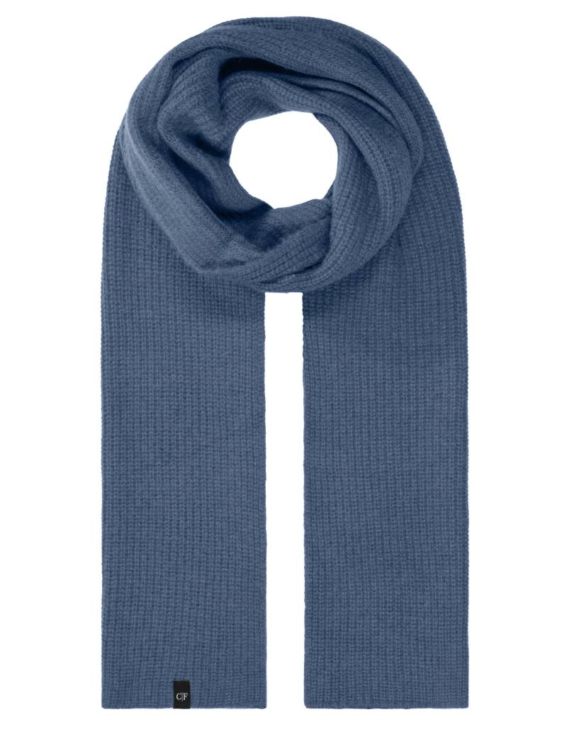 COMMANDER Finest Clothing - Schal,Ribstruktur , uni blue horizon mel. von COMMANDER Finest Clothing