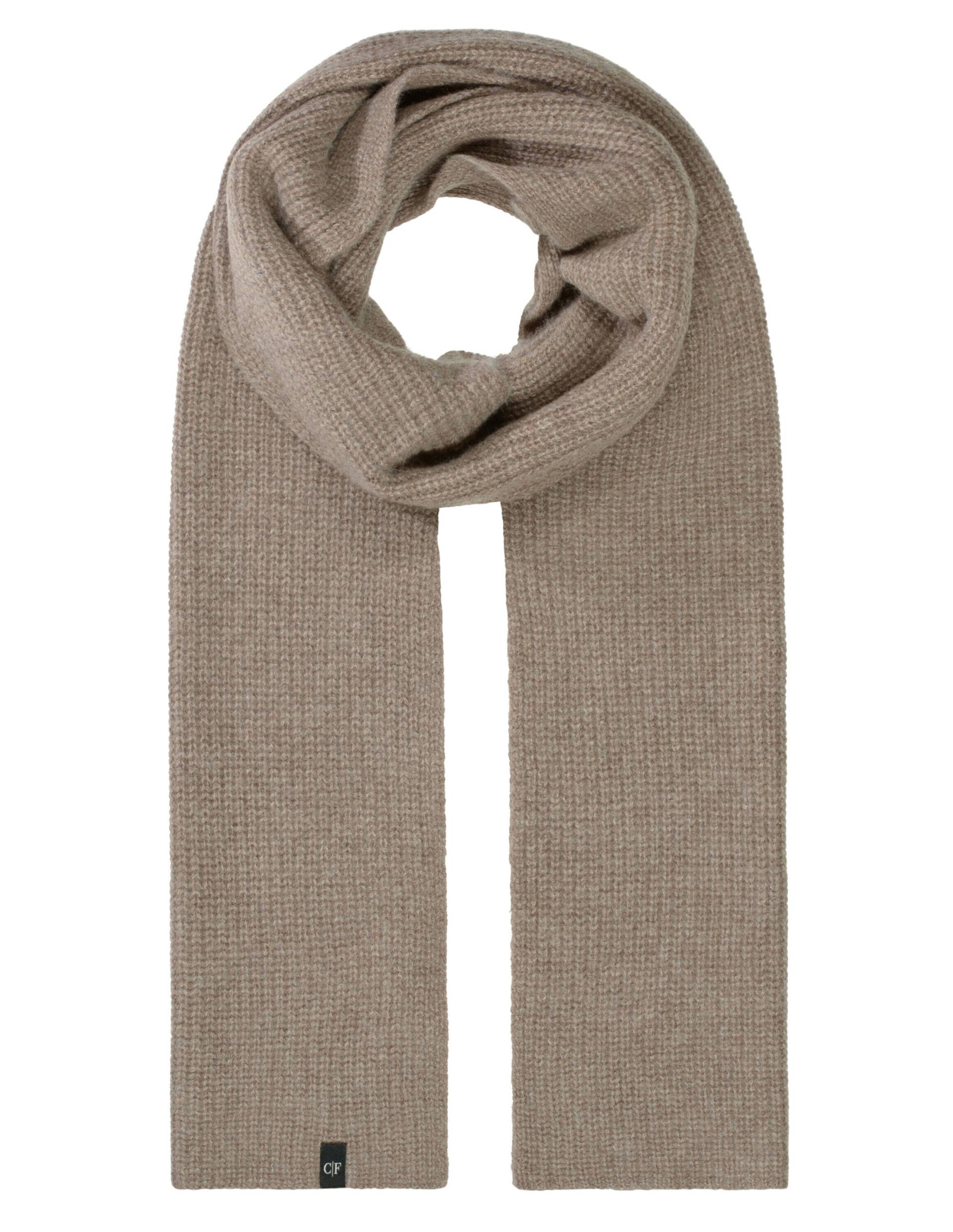 COMMANDER Finest Clothing - Schal,Ribstruktur , uni taupe mel. von COMMANDER Finest Clothing