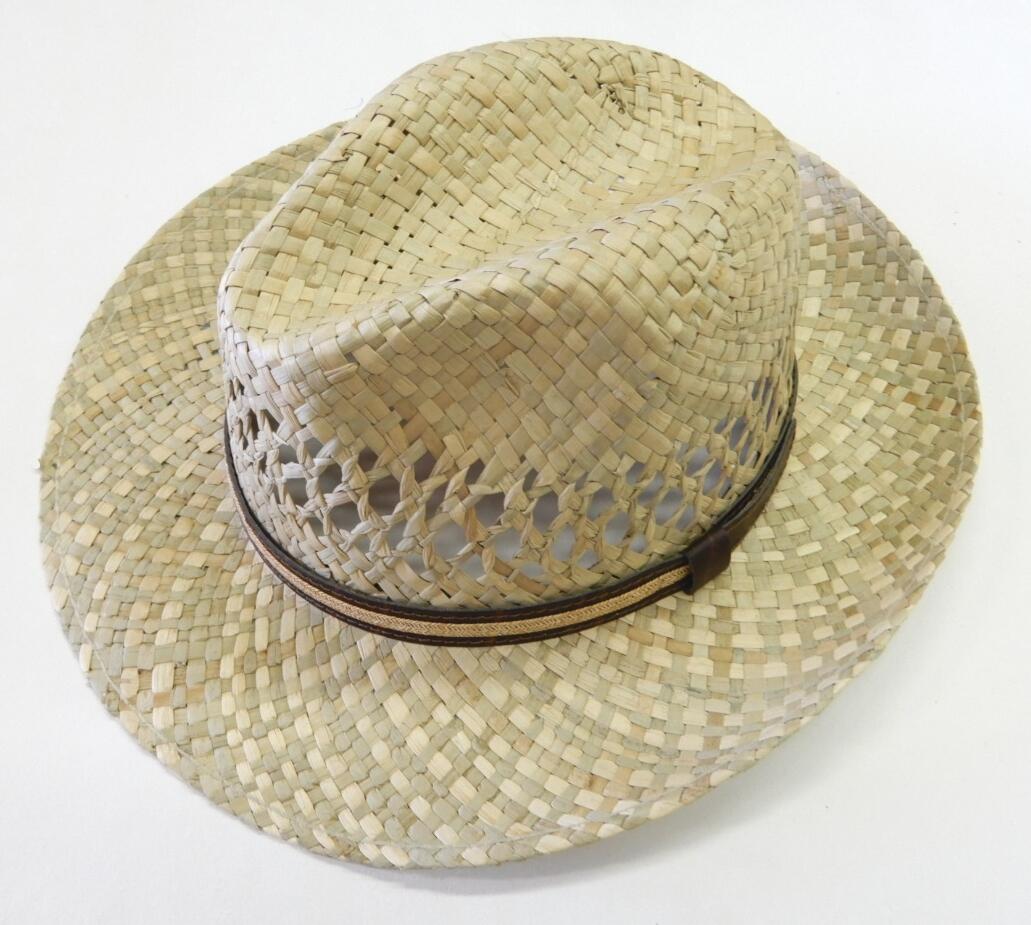 COMMANDER Finest Clothing - Strohhut mit Lederband dry sand - Gr. - 56 von COMMANDER Finest Clothing