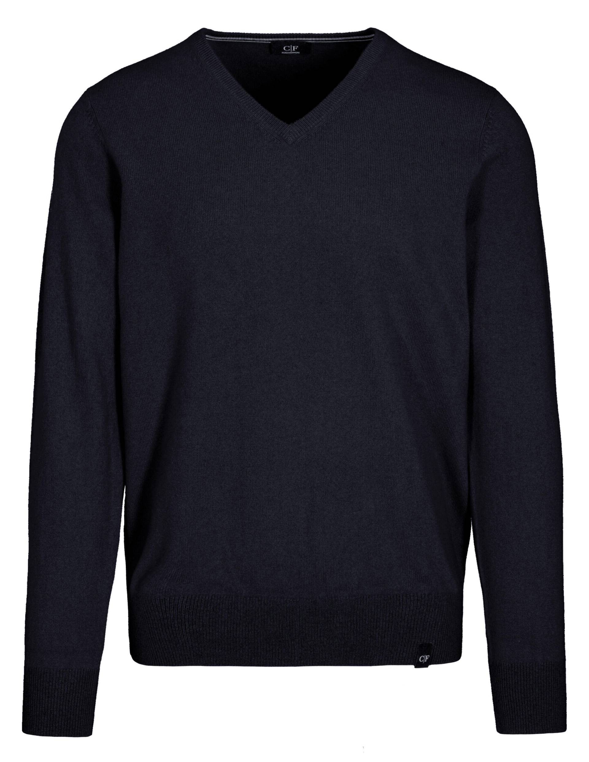 COMMANDER Finest Clothing - V-Pullover 1/1 Arm, uni dark navy mel. - Gr. - XL von COMMANDER Finest Clothing