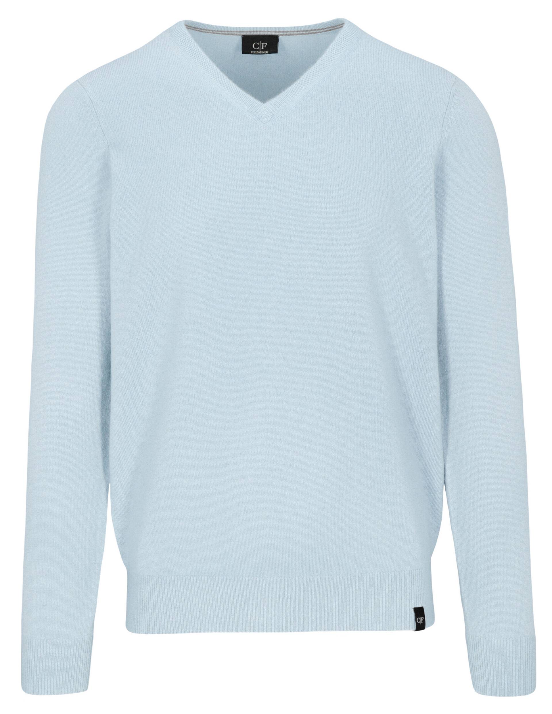 COMMANDER Finest Clothing - V-Pullover 1/1 Arm, uni soft blue mel. - Gr. - M von COMMANDER Finest Clothing