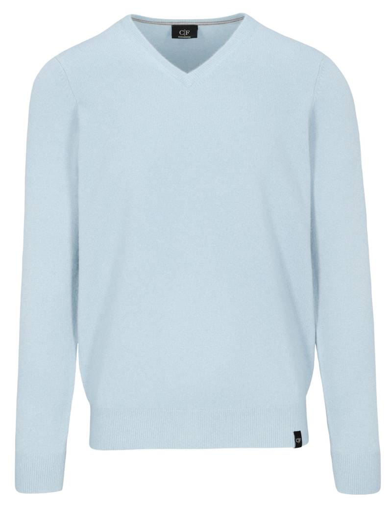 COMMANDER Finest Clothing - V-Pullover 1/1 Arm, uni soft blue mel. - Gr. - M von COMMANDER Finest Clothing