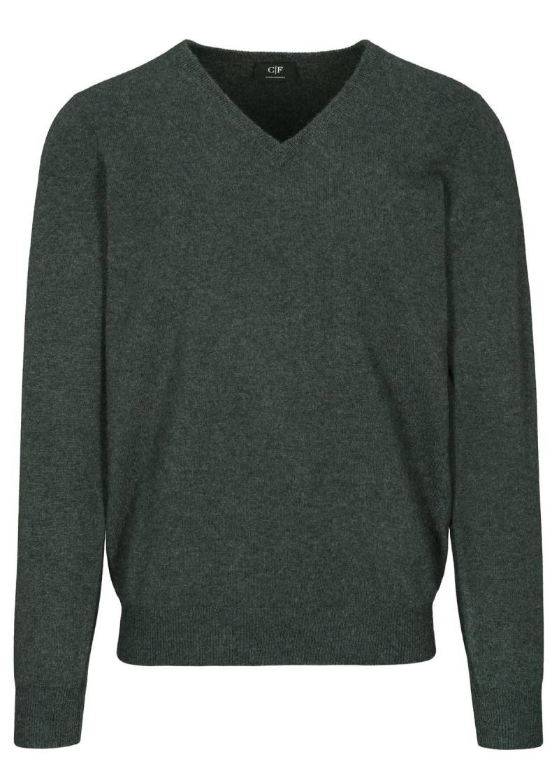 COMMANDER Finest Clothing - V-Pullover Basic, uni dark khaki mel. - Gr. - XL von COMMANDER Finest Clothing