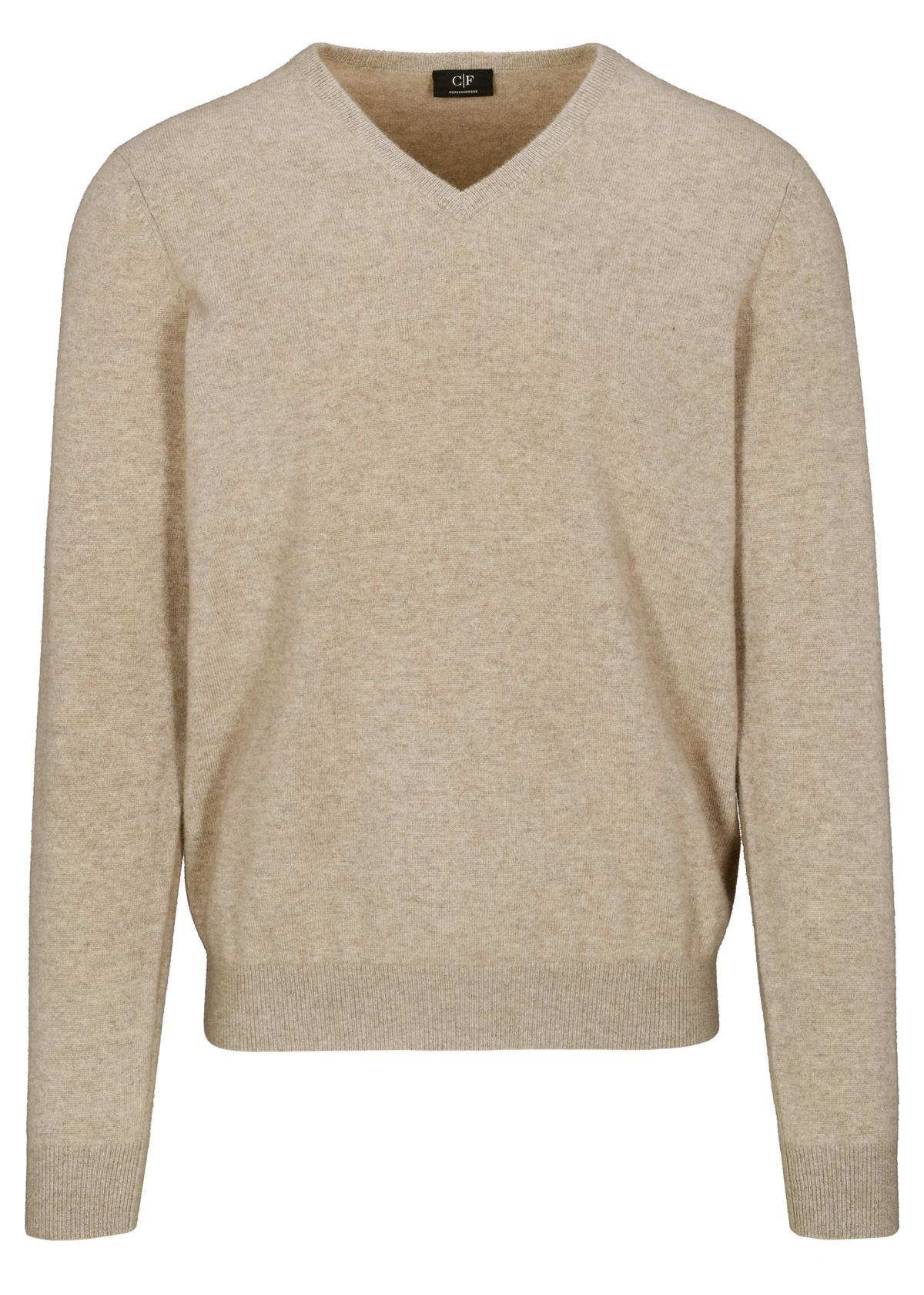 COMMANDER Finest Clothing - V-Pullover Basic, uni irish cream - Gr. - M von COMMANDER Finest Clothing