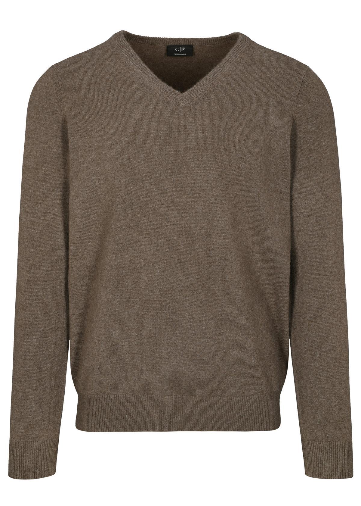 COMMANDER Finest Clothing - V-Pullover Basic, uni nougat mel. - Gr. - M von COMMANDER Finest Clothing