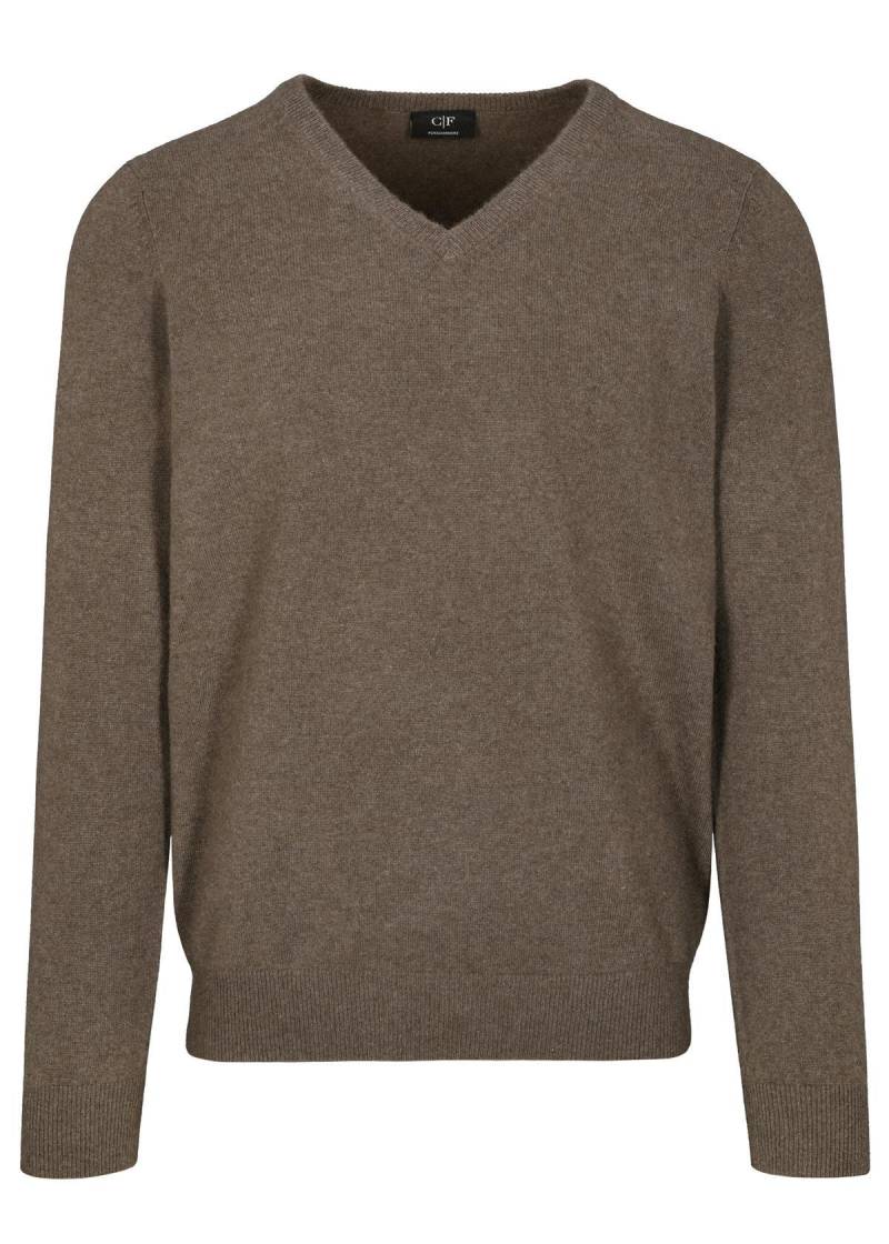 COMMANDER Finest Clothing - V-Pullover Basic, uni nougat mel. - Gr. - M von COMMANDER Finest Clothing