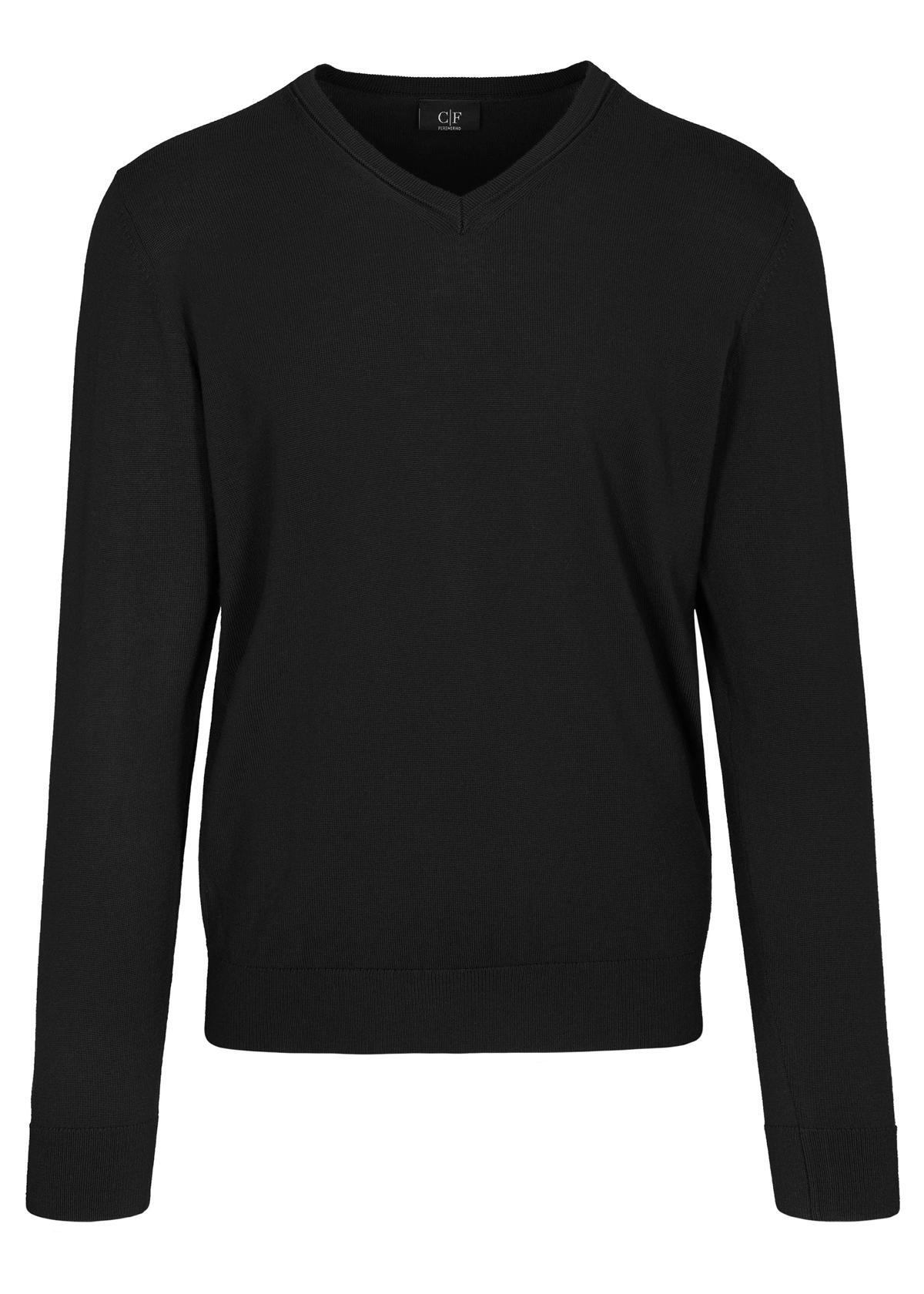 COMMANDER Finest Clothing - V-neck Pullover, uni black - Gr. - S von COMMANDER Finest Clothing