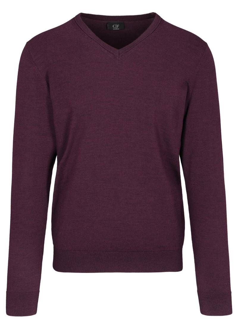 COMMANDER Finest Clothing - V-neck Pullover, uni plum mel. - Gr. - S von COMMANDER Finest Clothing