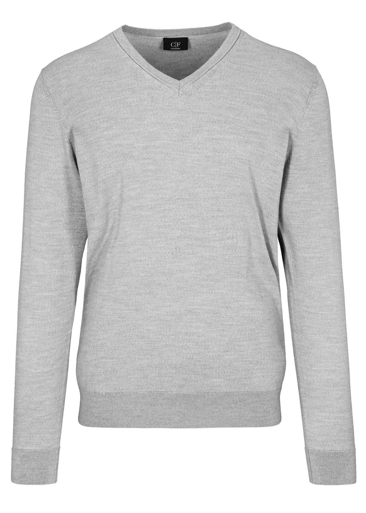 COMMANDER Finest Clothing - V-neck Pullover, uni tech grey mel. - Gr. - M von COMMANDER Finest Clothing