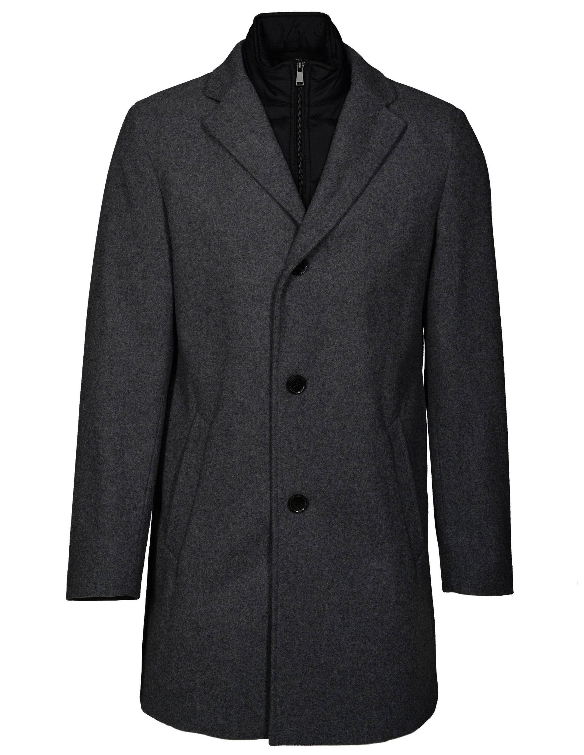 COMMANDER Finest Clothing - Wollmantel mit Inlet grey - Gr. - 56 von COMMANDER Finest Clothing