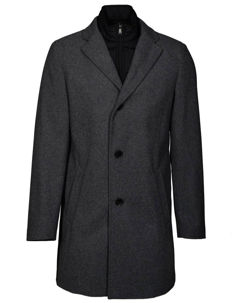 COMMANDER Finest Clothing - Wollmantel mit Inlet grey - Gr. - 56 von COMMANDER Finest Clothing