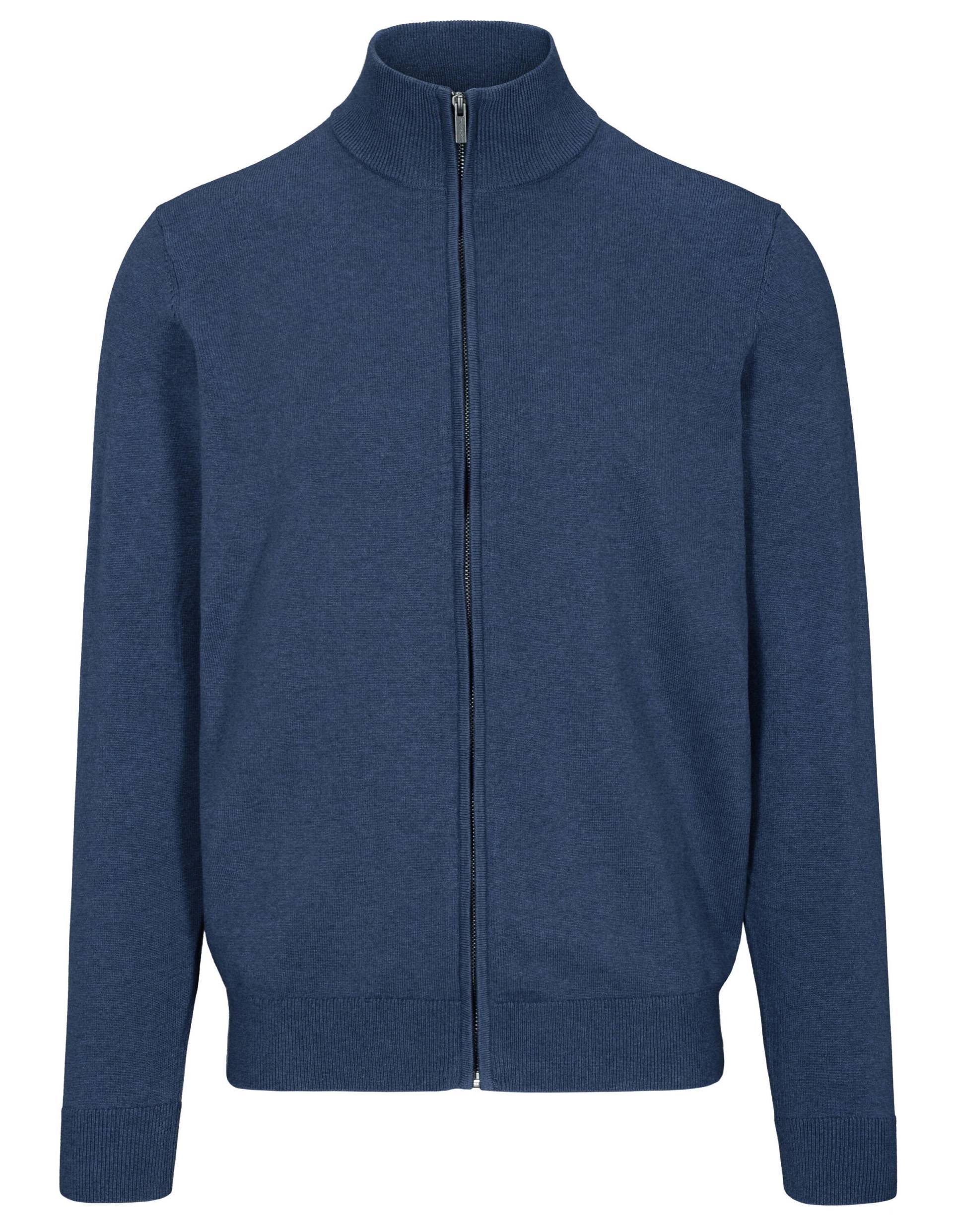 COMMANDER Finest Clothing - Zip Cardigan, uni dark denim mel. - Gr. - 3XL von COMMANDER Finest Clothing