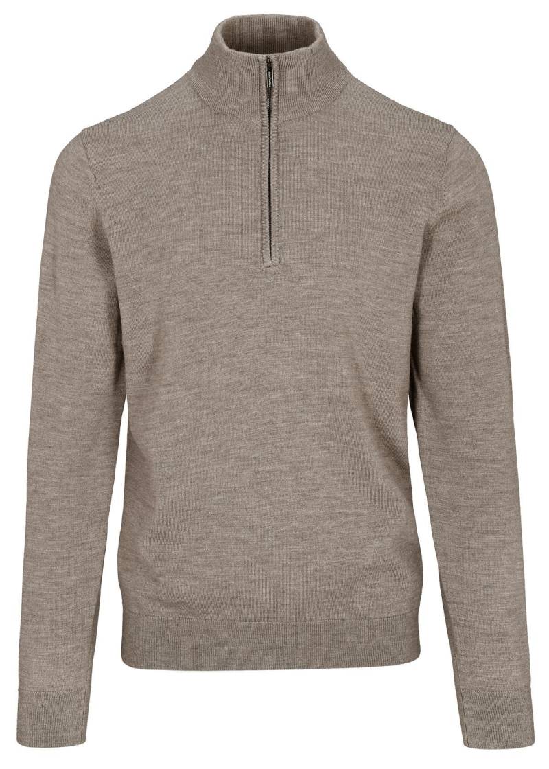 COMMANDER Finest Clothing - Zip Troyer, uni nougat mel. - Gr. - XXL von COMMANDER Finest Clothing