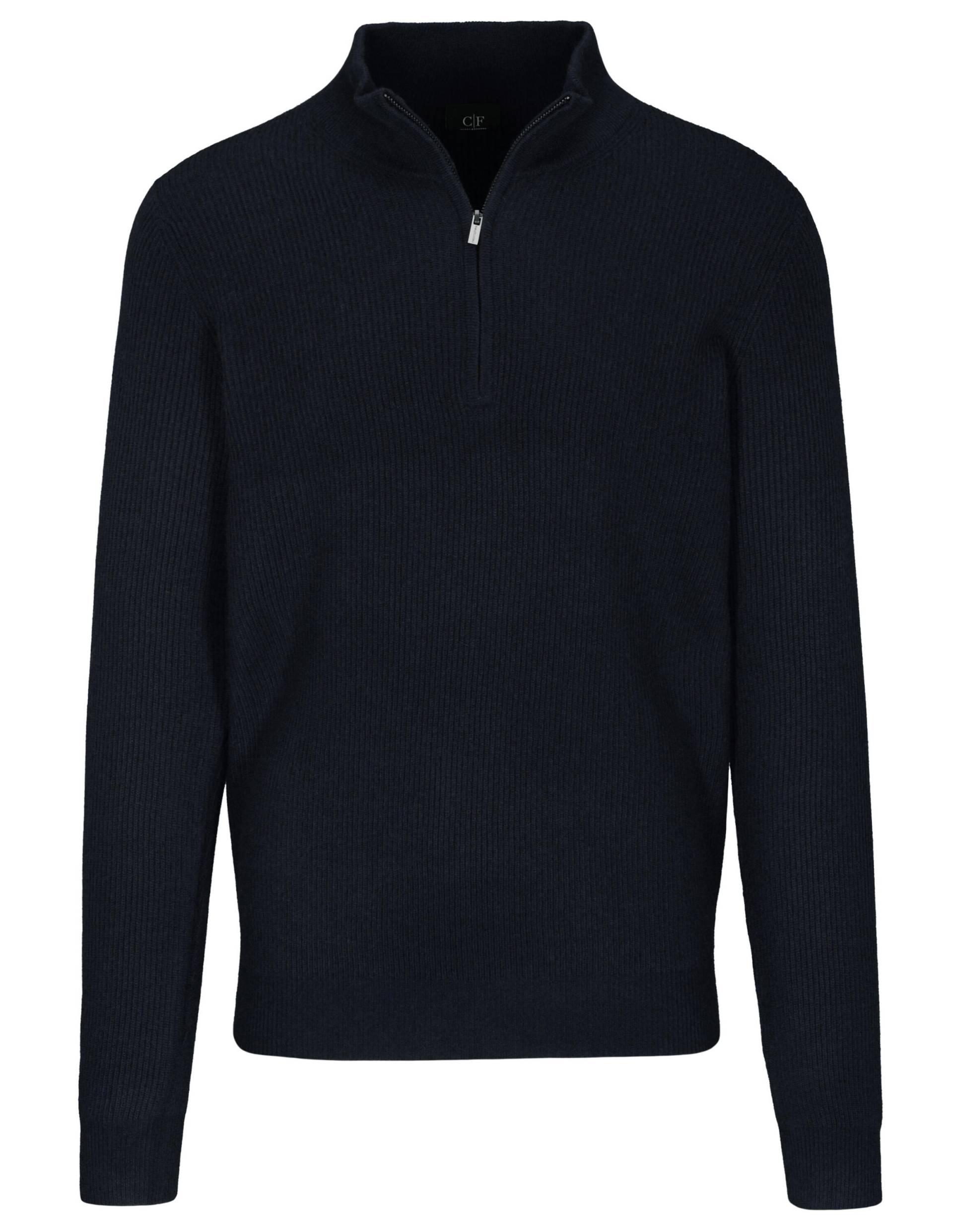 COMMANDER Finest Clothing - Zip Troyer Pullover, 1/1 Arm dark navy - Gr. - XL von COMMANDER Finest Clothing