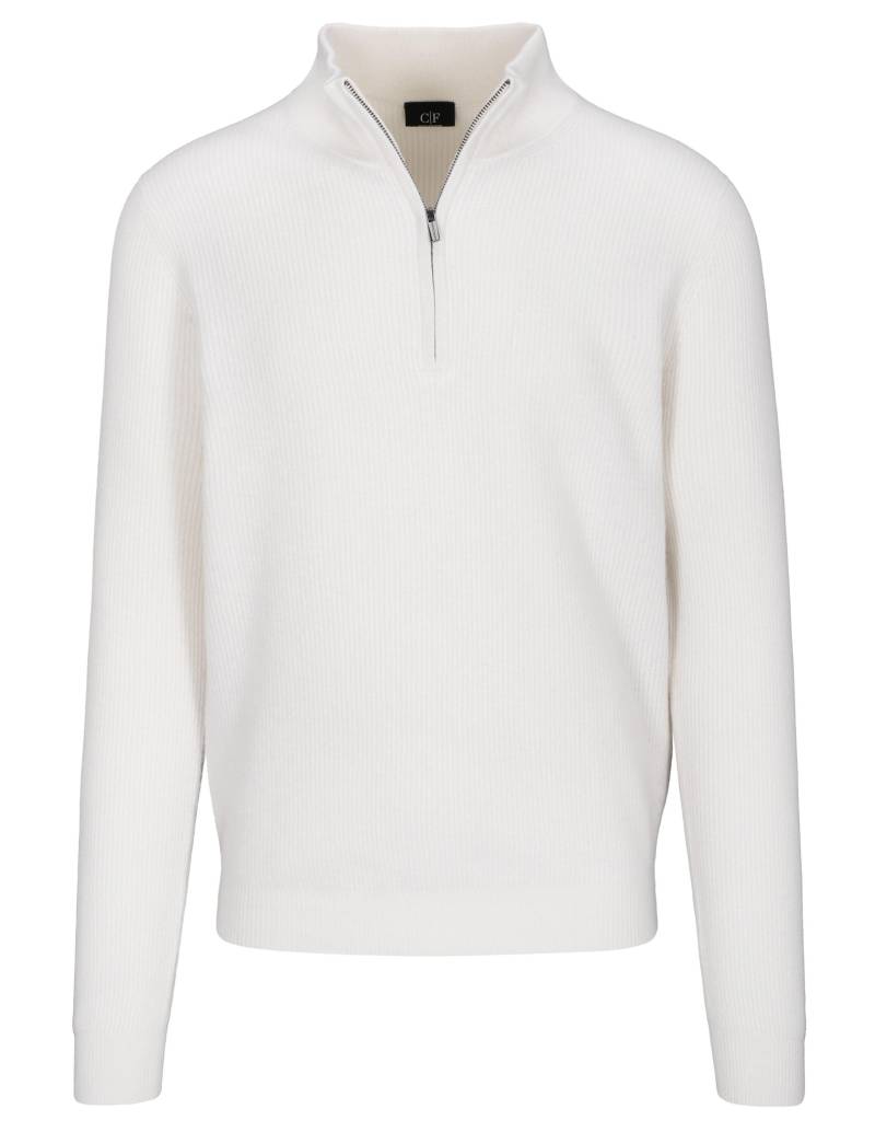 COMMANDER Finest Clothing - Zip Troyer Pullover, 1/1 Arm snow white - Gr. - M von COMMANDER Finest Clothing