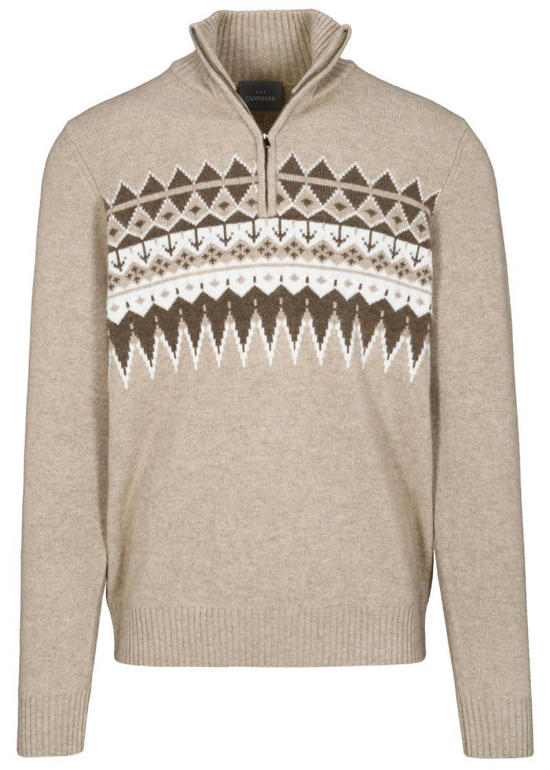 COMMANDER Finest Clothing - Zip Troyer Pullover, uni irish cream mel. - Gr. - L von COMMANDER Finest Clothing