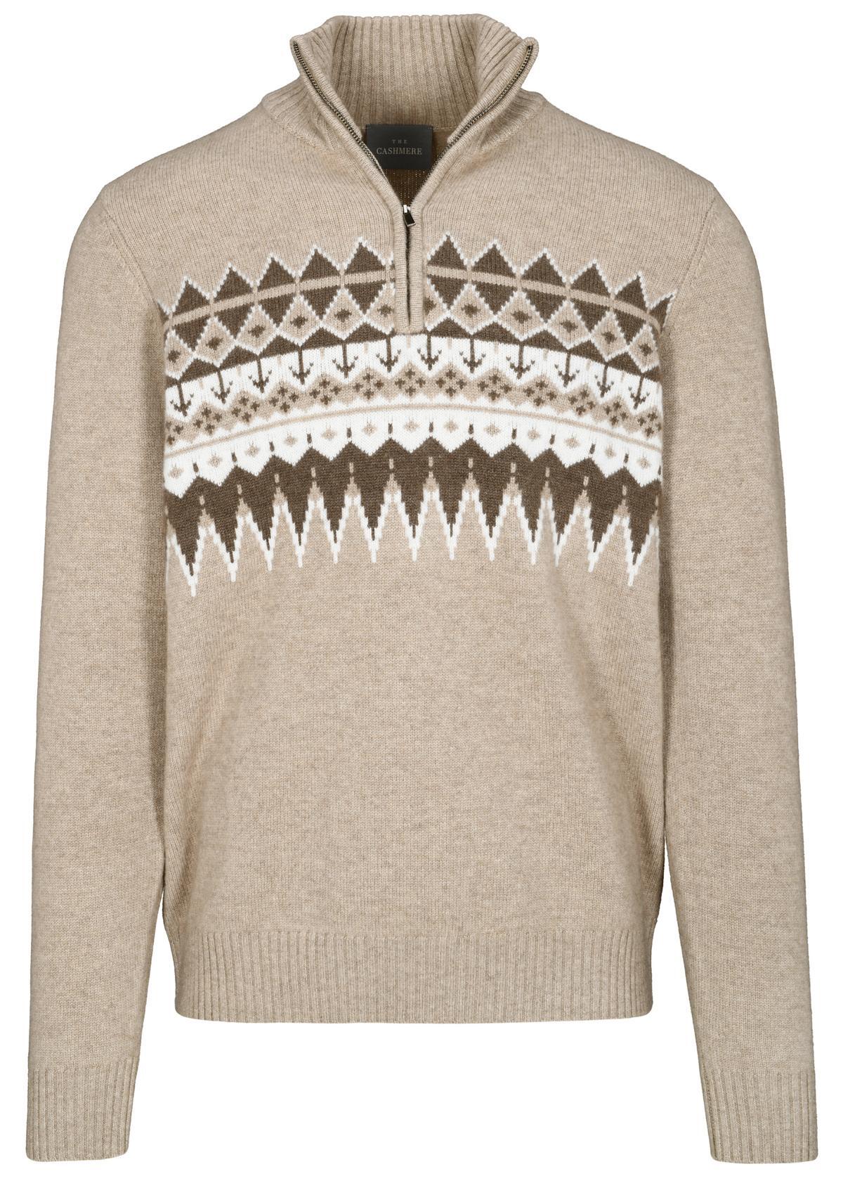 COMMANDER Finest Clothing - Zip Troyer Pullover, uni irish cream mel. - Gr. - XL von COMMANDER Finest Clothing