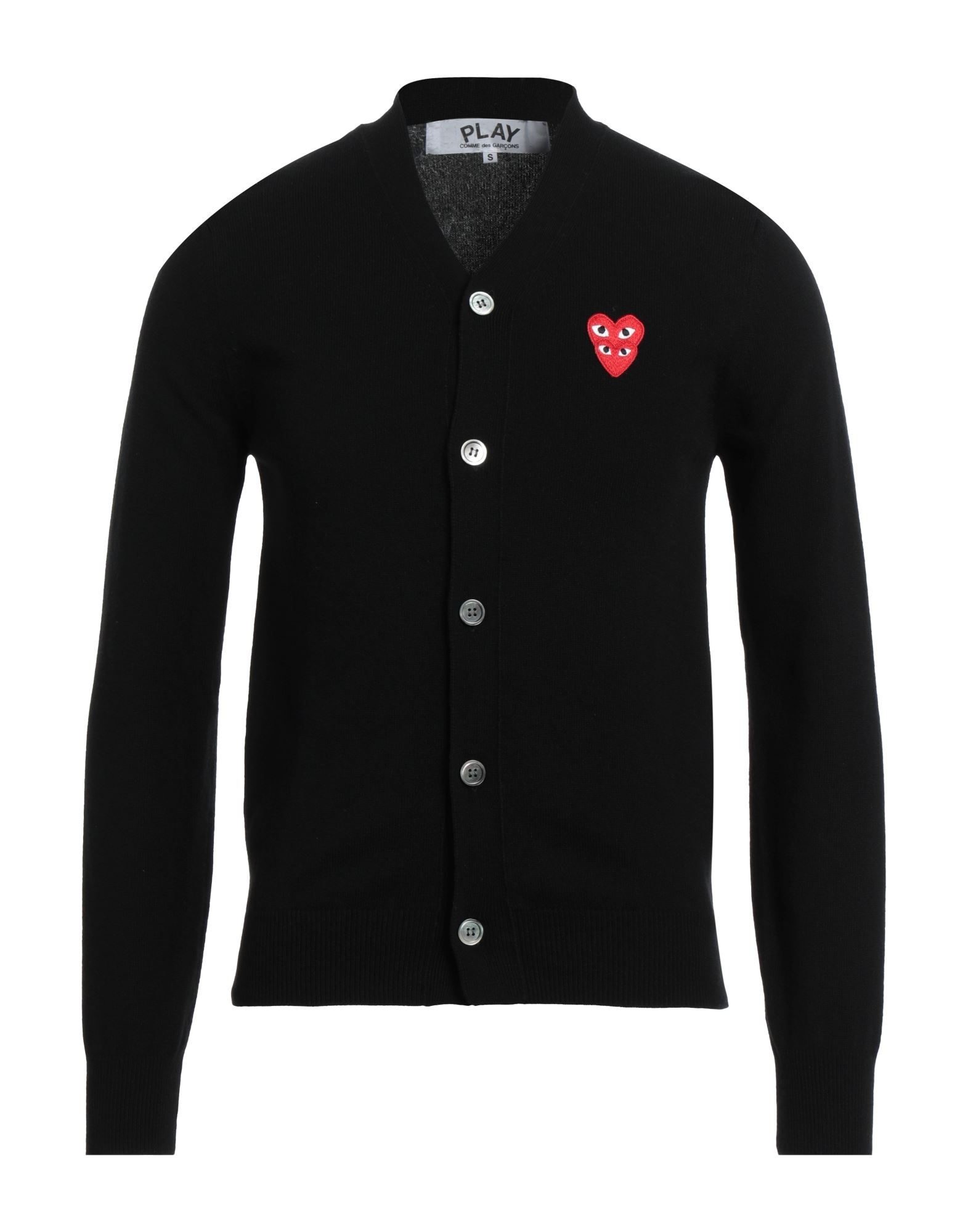 COMME des GARÇONS PLAY Strickjacke Herren Schwarz von COMME des GARÇONS PLAY