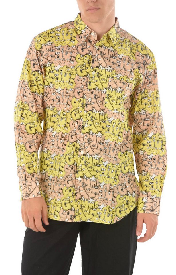 COMME des GARÇONS Langarmhemd x KAWS Limitierte Kunst-Edition Hemd Deadstock Sammlerstück Ein Stück Kunstgeschichte.Teil der limitierten Capsule Collection von COMME des GARÇONS