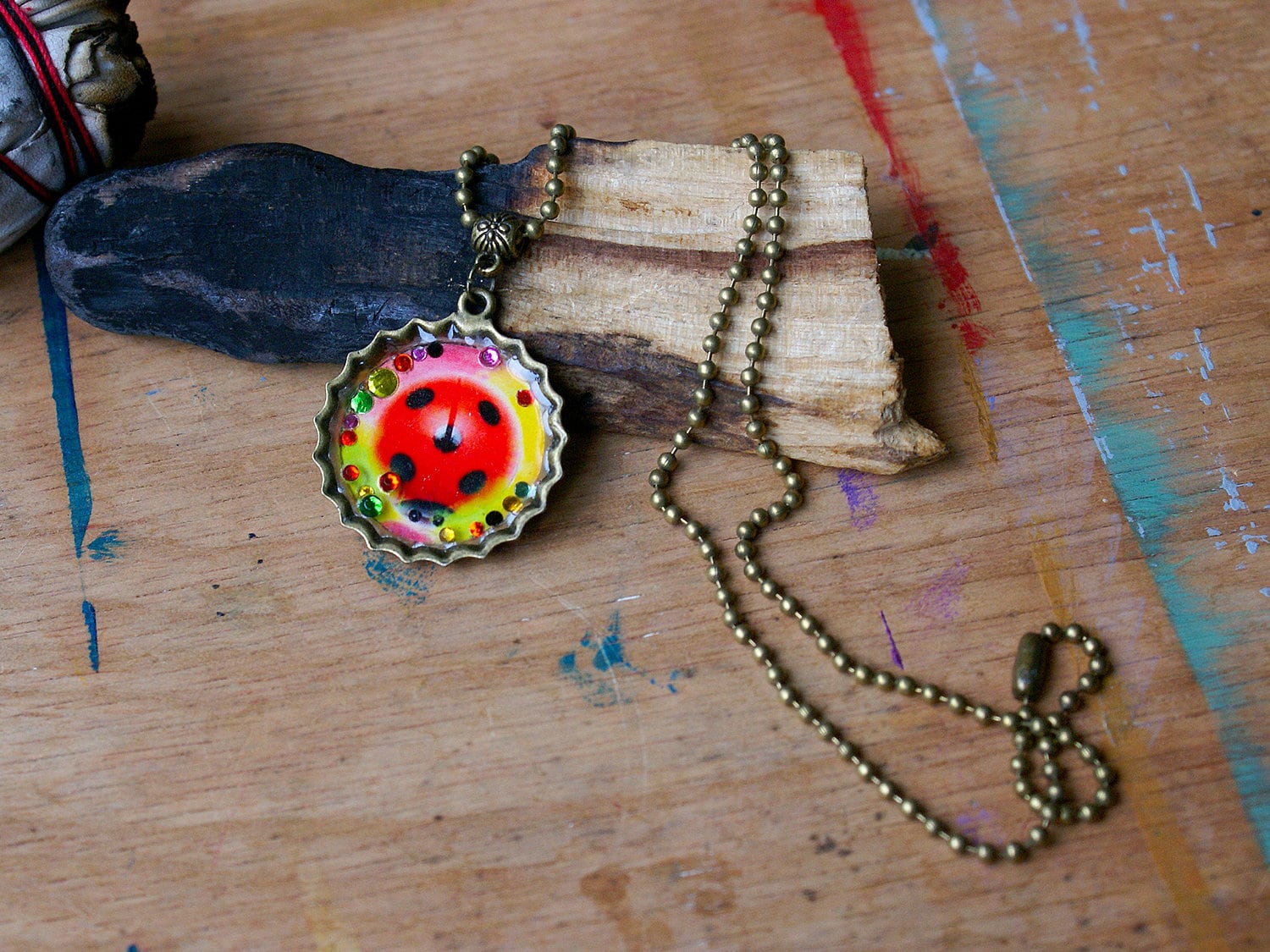 Marienkäfer Halskette Bringt Glück von COMME1ange