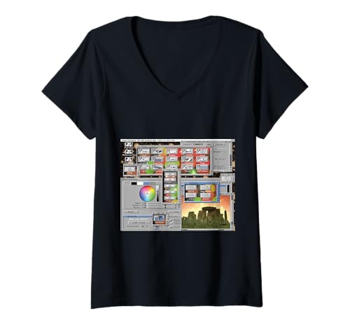 Damen COMMODORE - AMIGA: Workbench Desktop Version 3.0 T-Shirt mit V-Ausschnitt Damen COMMODORE - AMIGA: Workbench Desktop Version 3.0 T-Shirt mit V-Ausschnitt von COMMODORE - AMIGA