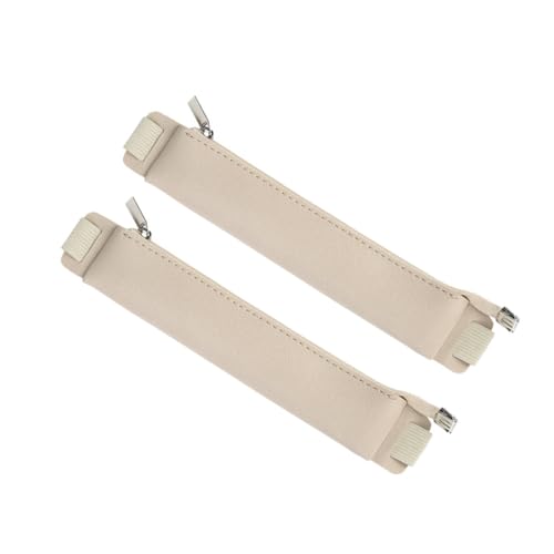 COMNESTBI 2 Stück Federmäppchen Und Schreibwaren Stift Wraps Bleistifthalter Etui Für Federhalter Zeitschrift Fall Elastischer Stifthalter Für Planer Notebooktasche Ordnertasche Pu Beige von COMNESTBI