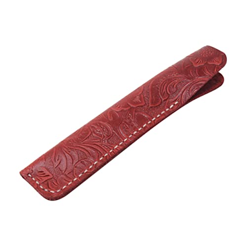 COMNESTBI Leder Stiftetui Handgefertigtes Etui für Füllfederhalter und Stifte Vintage Stiftetui aus Rindsleder mit Roter Gravur für Perfektes COMNESTBI Leder Stiftetui Handgefertigtes Etui für Füllfederhalter und Stifte Vintage Stiftetui aus Rindsleder mit Roter Gravur für Perfektes von COMNESTBI