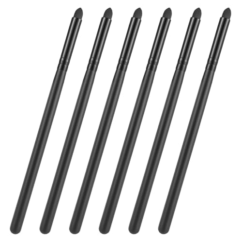 COMNICO Augenpinsel Lidschattenpinsel, 6 Stück Schwamm Augenpinsel, Lidschatten Applikatoren Eyeliner-Wischpinsel, Lidschattenpinsel, Kleine Flache Borsten zum Verblenden Eyeliner Smokey Eyes Schwamm von COMNICO