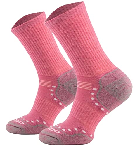 COMODO TECHNICAL SOCKS Dünn Wandersocken STAL LIGHT HIKER mit ALPAKAWOLLE. Atmungsaktive Socken für lange Wanderungen. Für Damen und Herren. (stal_35_PINK) von COMODO TECHNICAL SOCKS
