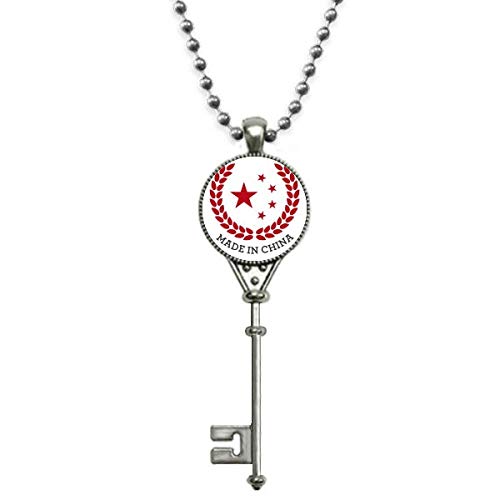 Beauty Gift Made in China Sterne Weizen Reis Rot Anhänger Halskette Vintage Schlüsselanhänger Silber Schmuck von COMP