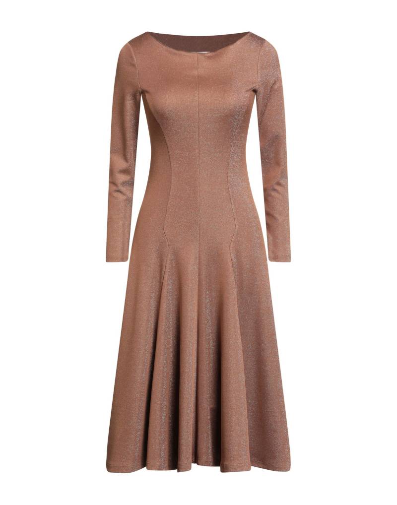 COMPAGNIA ITALIANA Midi-kleid Damen Braun von COMPAGNIA ITALIANA