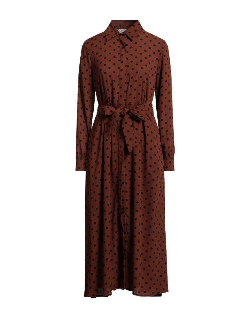 COMPAGNIA ITALIANA Midi-kleid Damen Lederfarben COMPAGNIA ITALIANA Midi-kleid Damen Lederfarben von COMPAGNIA ITALIANA