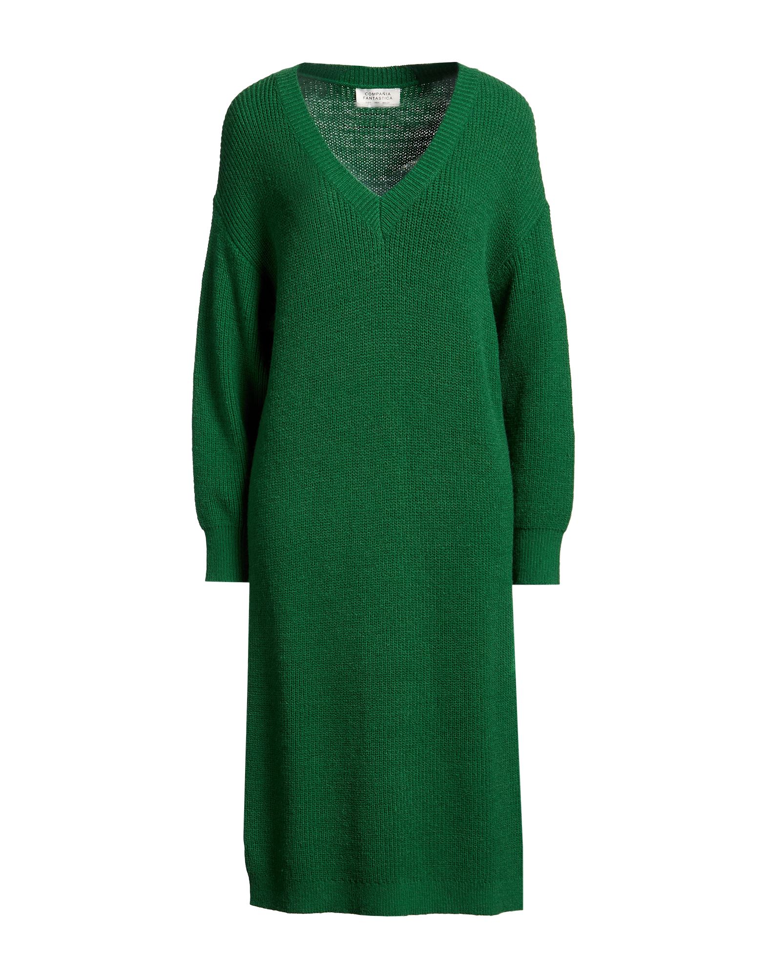 COMPAÑIA FANTASTICA Midi-kleid Damen Grün von COMPAÑIA FANTASTICA