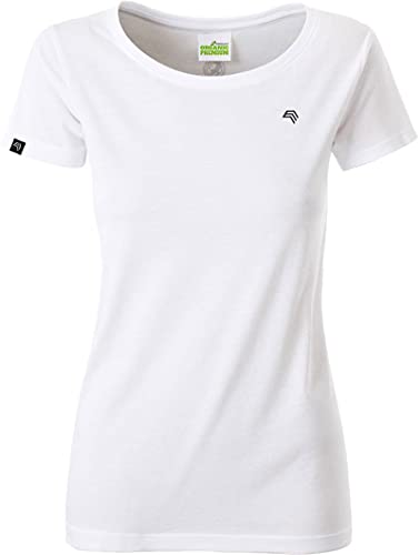 COMPANIEER JAN 8007 Damen Bio-Baumwolle T-Shirt [2XL] 42 Farben Farbe White, Größe XXL von COMPANIEER