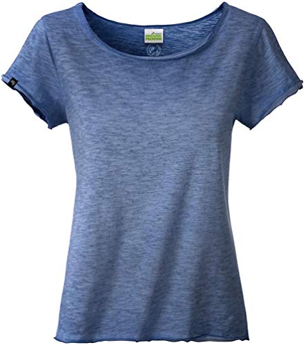 JAN 8015 Damen Bio-Baumwolle Flammgarn T-Shirt XS-2XL Farbe Blue (blank), Größe XXL von COMPANIEER