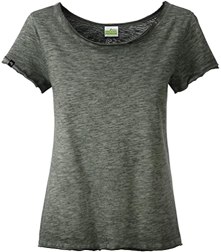 JAN 8015 Damen Bio-Baumwolle Flammgarn T-Shirt XS-2XL Farbe Green Olive (blank), Größe XS von COMPANIEER