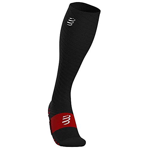 COMPRESPORT Unisex Full Socks Recovery Strümpfe, schwarz (schwarz), 38-46 von COMPRESSPORT