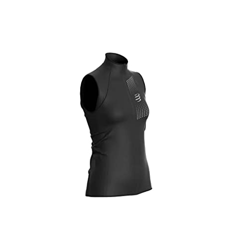 COMPRESSPORT Damen Hurricane Windproof W Weste, schwarz, M von COMPRESSPORT