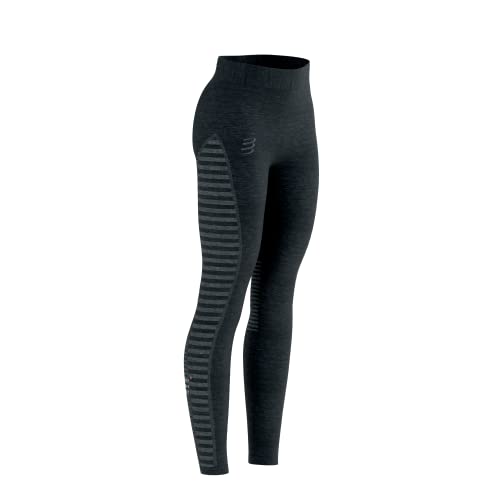 COMPRESSPORT Damen Winter Run Legging W Mesh, schwarz, M von COMPRESSPORT