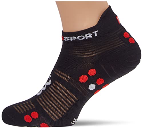 COMPRESSPORT Unisex Pro Racing V4.0 Run Low Socken, schwarz/red, M von COMPRESSPORT