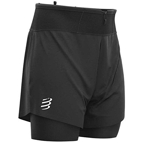 COMPRESSPORT Trail 2-in-1 Shorts Herren schwarz Größe L 2022 Laufsport Shorts von COMPRESSPORT