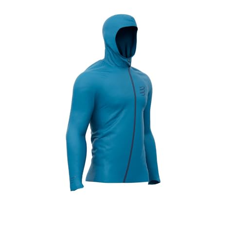 COMPRESSPORT Unisex Hurricane wasserdichte 10/10 Jacke, blau, XS von COMPRESSPORT