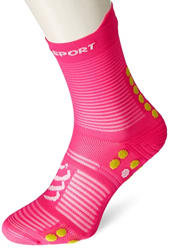 COMPRESSPORT Unisex Pro Racing V4.0 Run High Socken, rosa, 35-38 von COMPRESSPORT